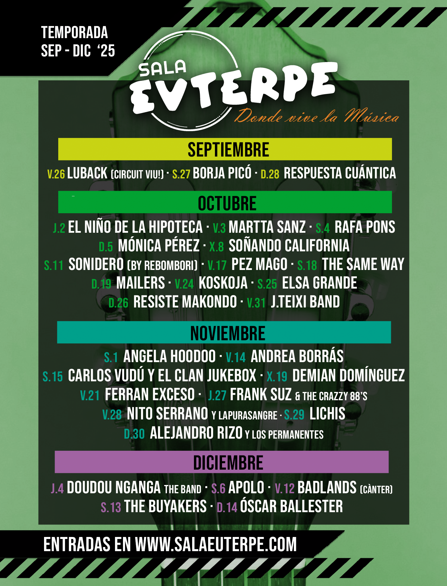 Nueva temporada de otoño 2025 en sala euterpe